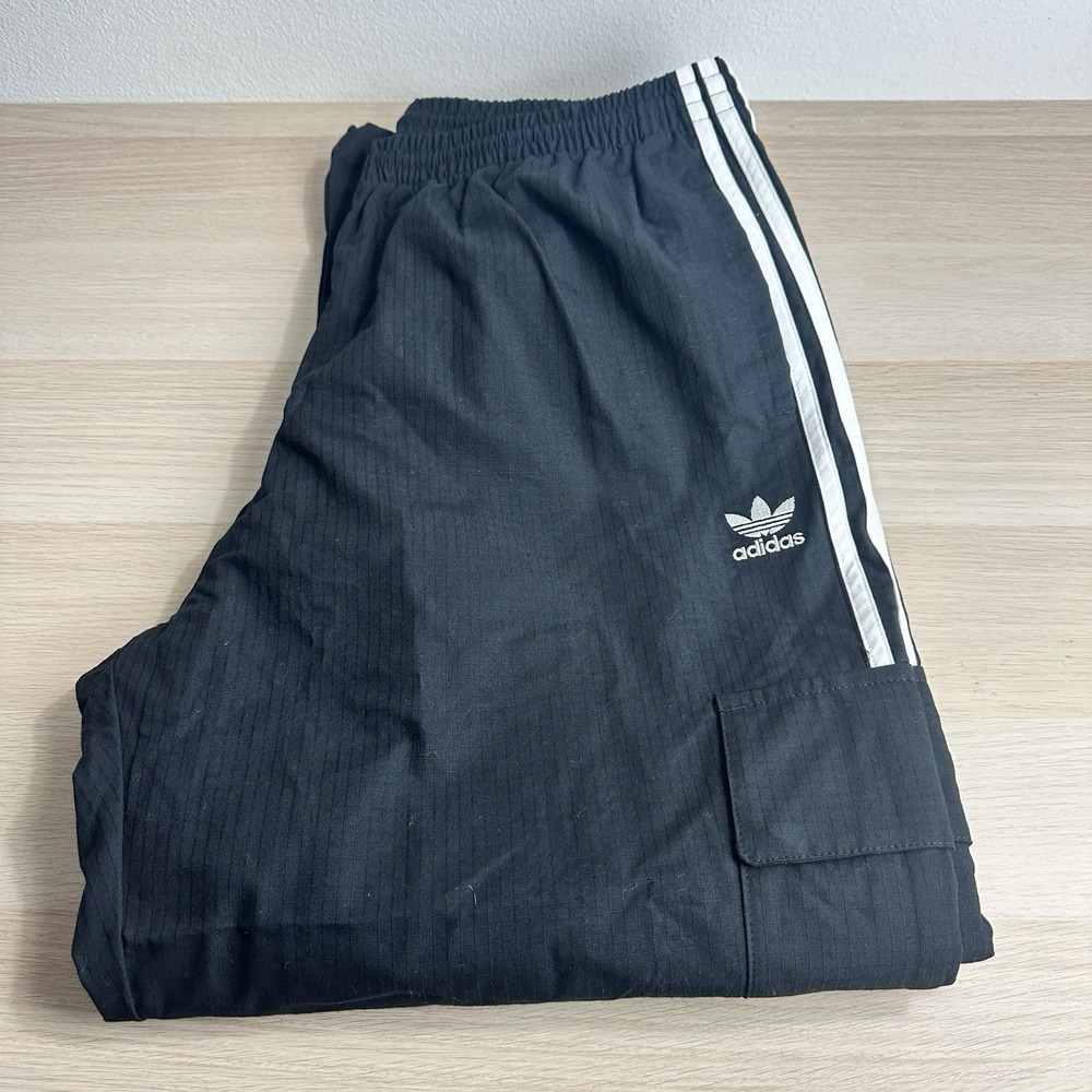 adidas Originals Adicolor Classics 3-Stripes Cargo Pants - Mens XL Black - Picture 3 of 5